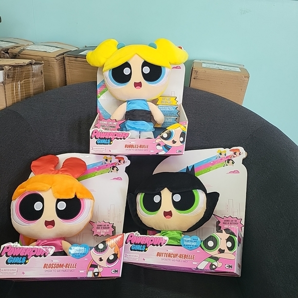 2016 NIB The Powerpuff Girls Speak To Me Dolls Blossom Buttercup & Bubbles - Picture 1 of 8